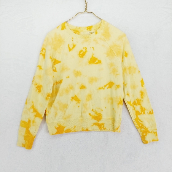 Athleta Tops - Athleta Tie-Dye Cotton Yellow Tie Dye Athleisure Casual Sweatshirt P828